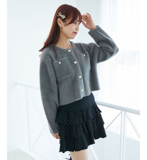  「ラインストーンティアードスカパン」|スカート|