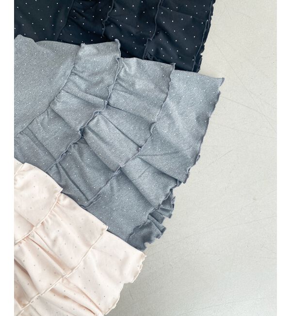  「ラインストーンティアードスカパン」|スカート|