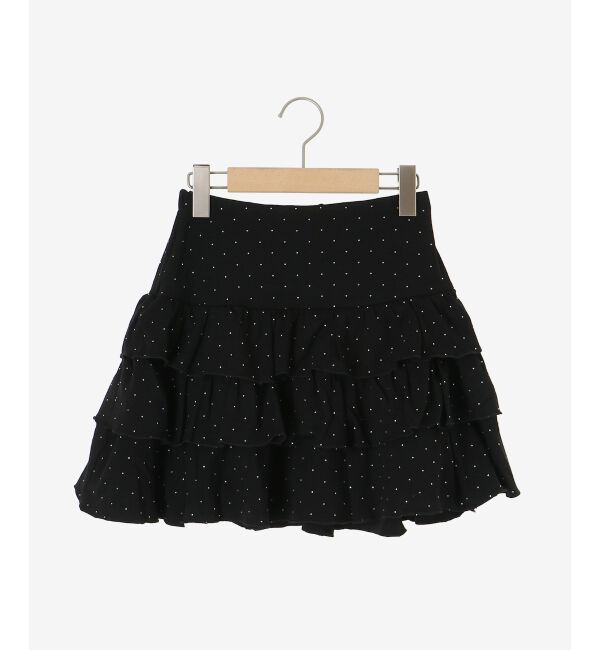  「ラインストーンティアードスカパン」|スカート|