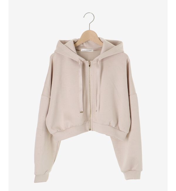  「ドロストリボンラインストーンパーカー」|パーカー|