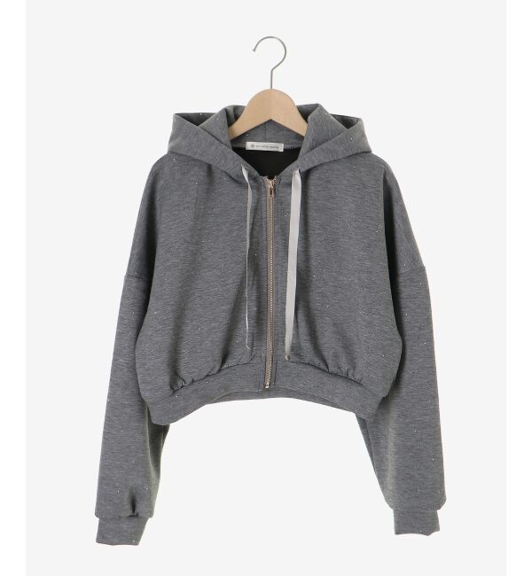  「ドロストリボンラインストーンパーカー」|パーカー|