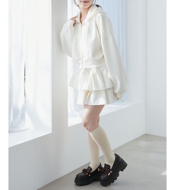  「ドロストリボンラインストーンパーカー」|パーカー|