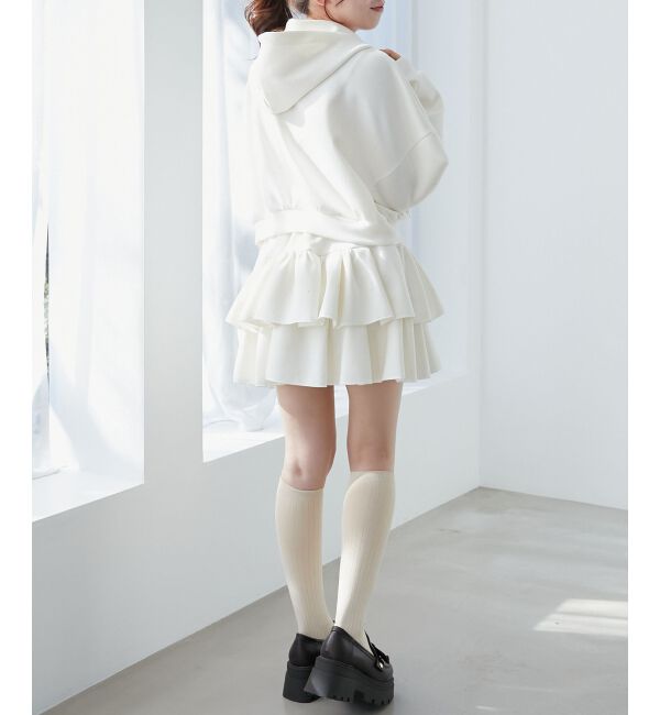  「ドロストリボンラインストーンパーカー」|パーカー|