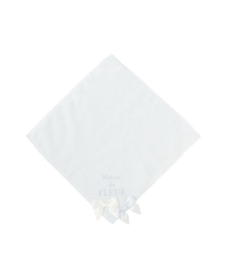 Maison de FLEUR「バイカラーリボンタオルハンカチ」|ハンカチ|
