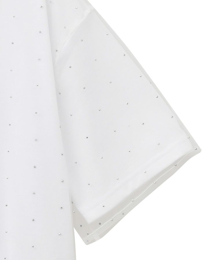 AMERICAN HOLIC「【2点SET】ラインストーンチュールレイヤードTシャツ」|Tシャツ・カットソー|