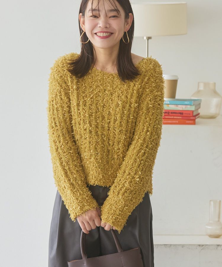AMERICAN HOLIC「リボンヤーンニットプルオーバー」|ニット・セーター|Mustard