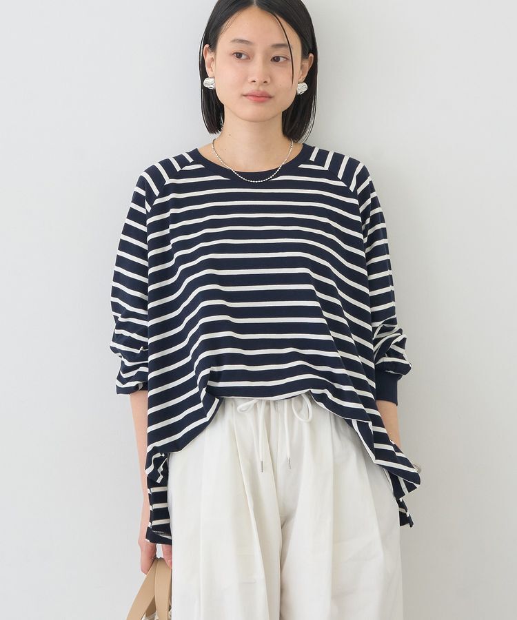 AMERICAN HOLIC「フレアラグランボーダーロンT」|Tシャツ・カットソー|Navy