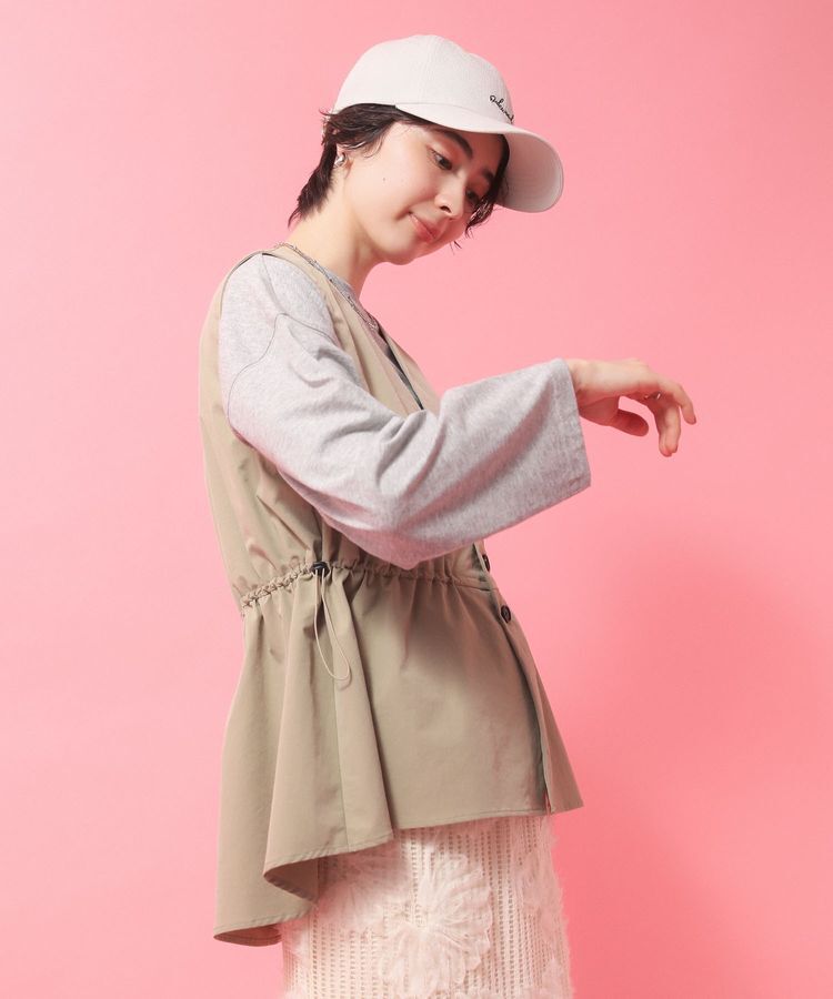 Green Parks「【楽しゃれUV】ドロストフレアベスト」|ベスト・ジレ|