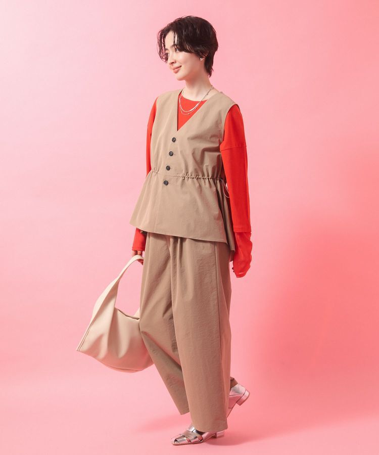 Green Parks「【楽しゃれUV】ドロストフレアベスト」|ベスト・ジレ|