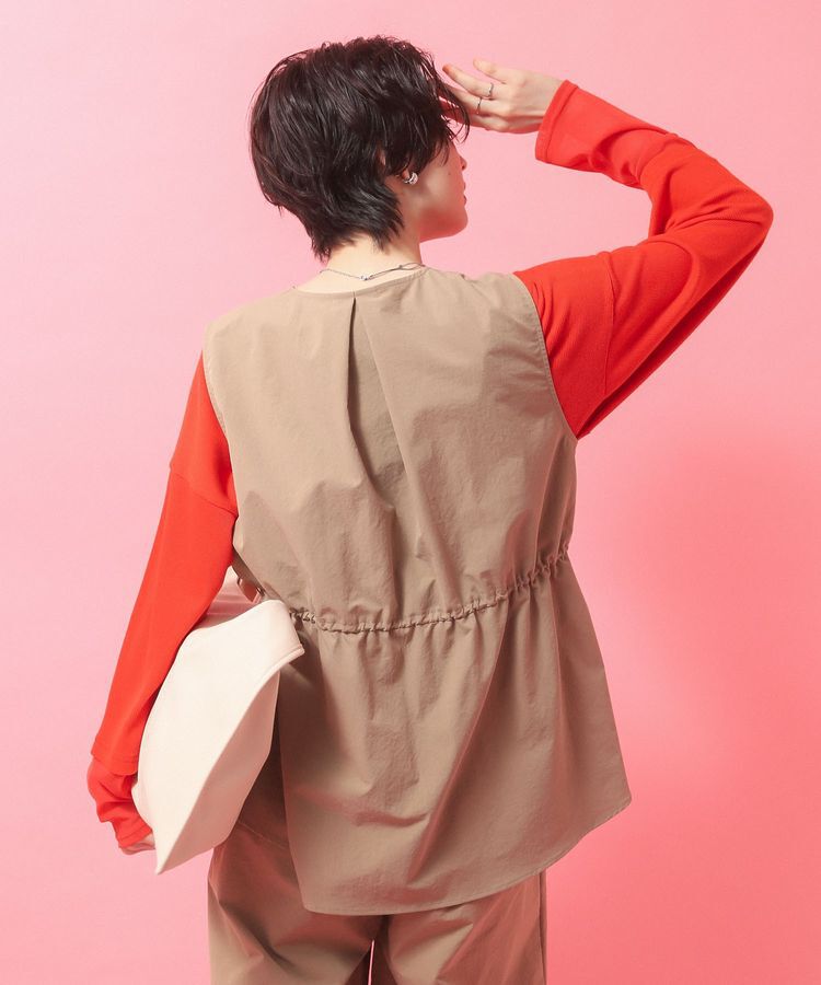 Green Parks「【楽しゃれUV】ドロストフレアベスト」|ベスト・ジレ|