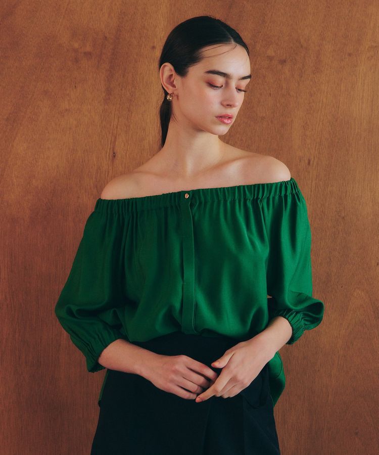 YECCA VECCA「2wayギャザーブラウス」|シャツ・ブラウス|