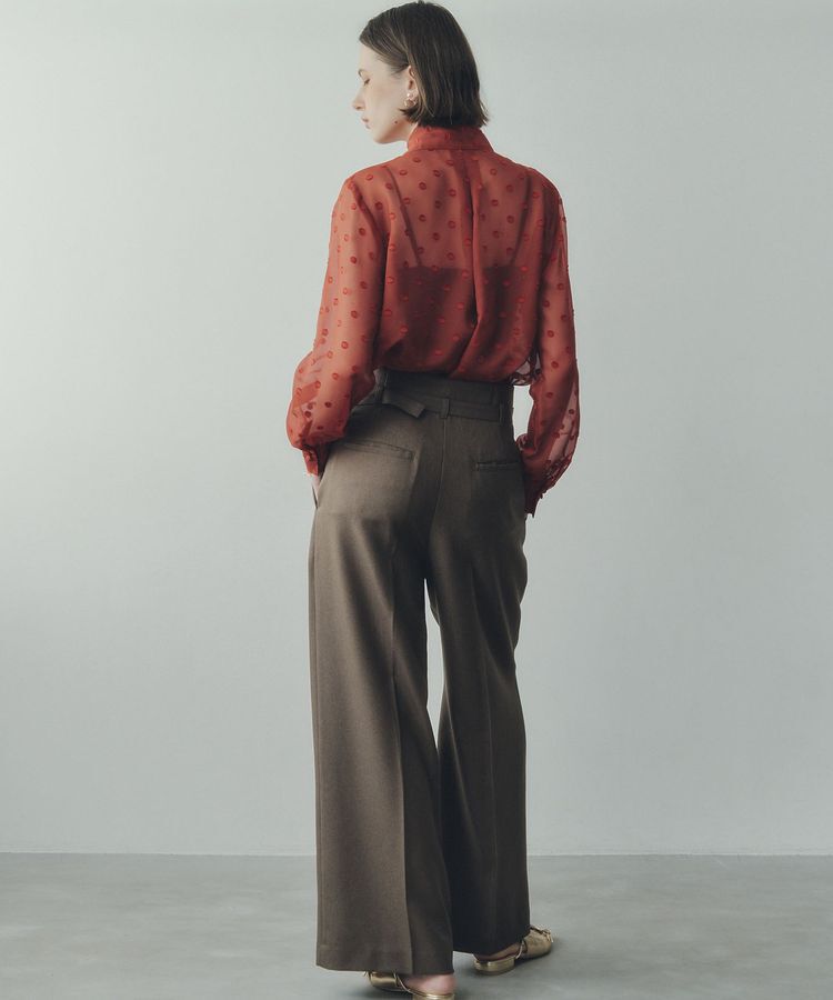 YECCA VECCA「【洗える】ベルト付きイージーケアワイドパンツ」|その他|