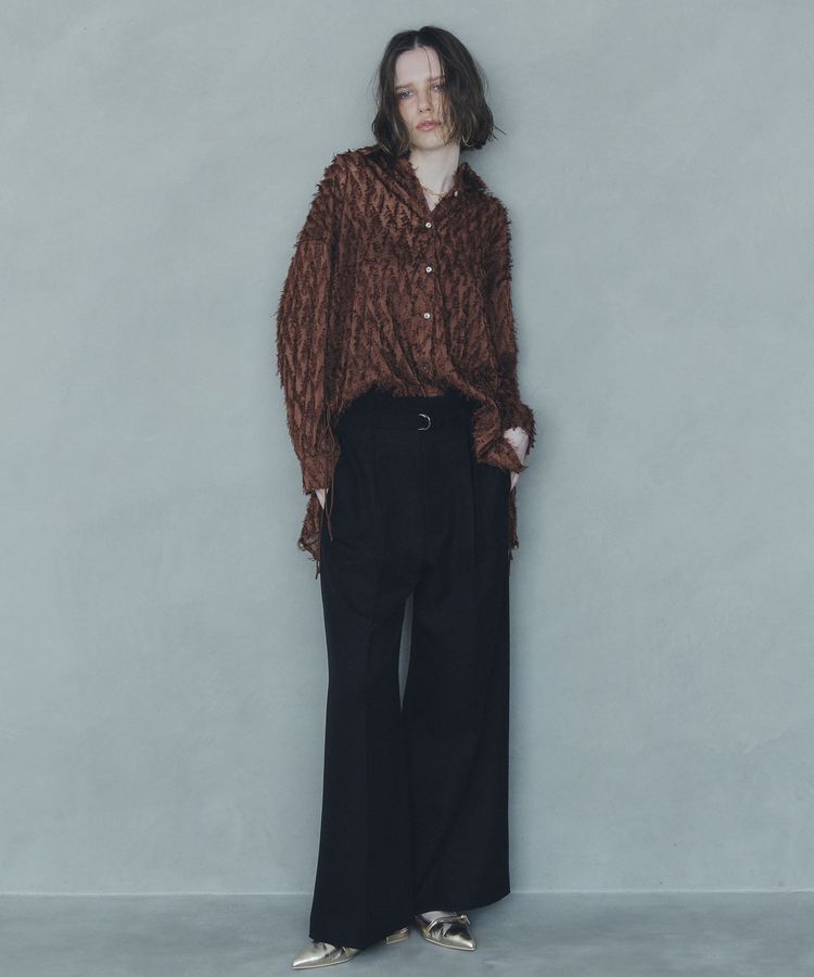 YECCA VECCA「【洗える】ベルト付きイージーケアワイドパンツ」|その他|