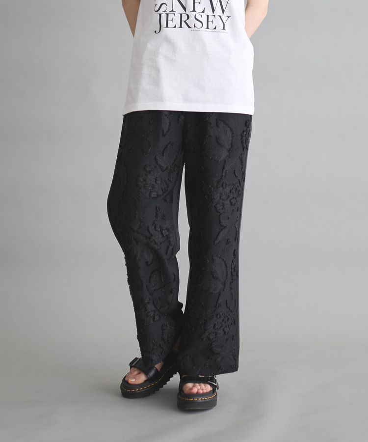 GARAGE OF GOOD CLOTHING「【日本製】異素材切り替えジャガードパンツA」|その他|Black