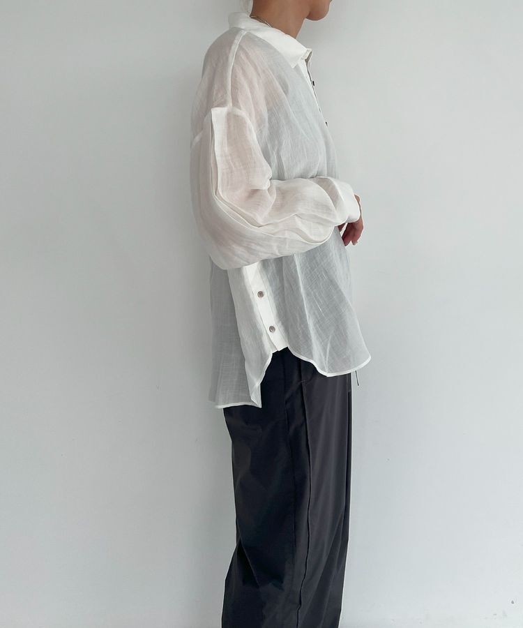 GARAGE OF GOOD CLOTHING「リネン2WAYサイド釦シャツ」|シャツ・ブラウス|