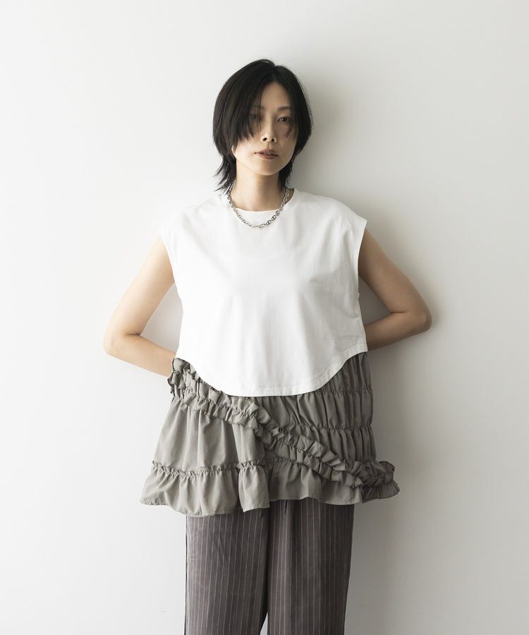 GARAGE OF GOOD CLOTHING「フリルデザインドッキングプルオーバー」|Tシャツ・カットソー|