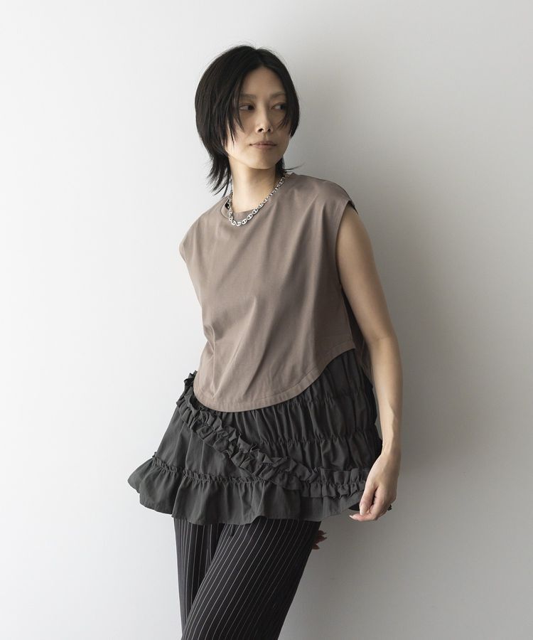 GARAGE OF GOOD CLOTHING「フリルデザインドッキングプルオーバー」|Tシャツ・カットソー|