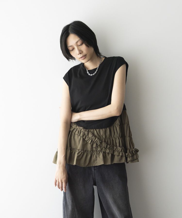 GARAGE OF GOOD CLOTHING「フリルデザインドッキングプルオーバー」|Tシャツ・カットソー|