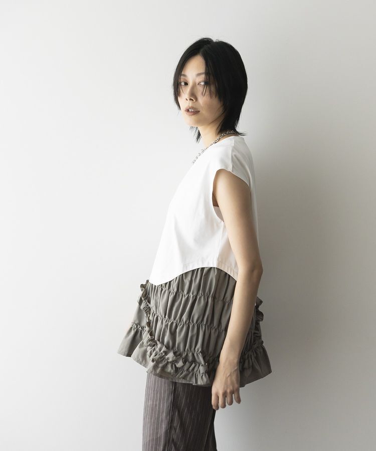 GARAGE OF GOOD CLOTHING「フリルデザインドッキングプルオーバー」|Tシャツ・カットソー|