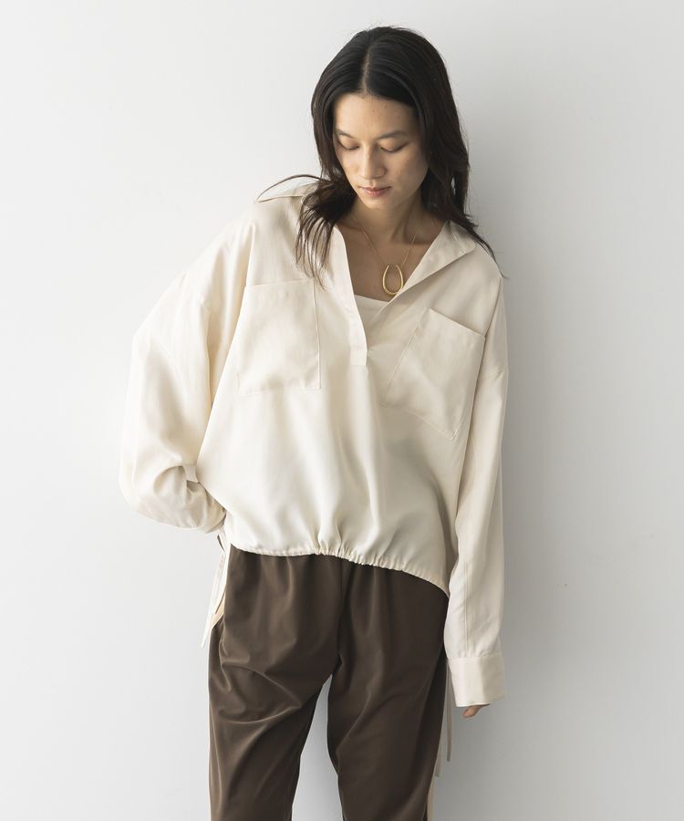 GARAGE OF GOOD CLOTHING「裾ドロストスキッパープルオーバー」|シャツ・ブラウス|Ivory