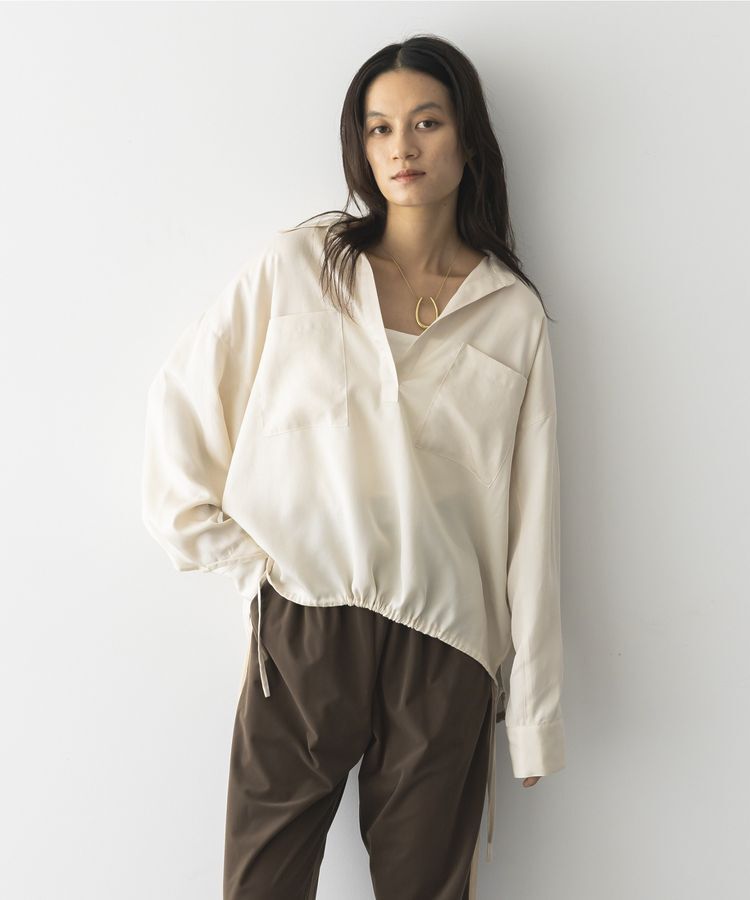 GARAGE OF GOOD CLOTHING「裾ドロストスキッパープルオーバー」|シャツ・ブラウス|