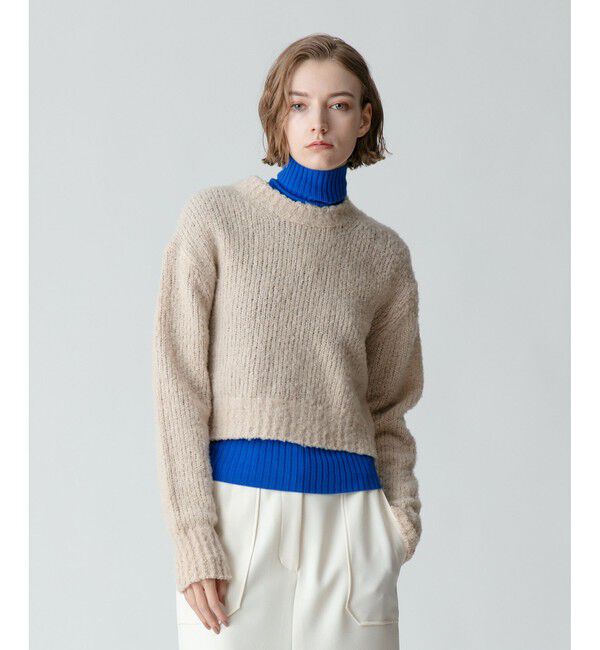 allureville「ウールブークレクロップドプルオーバー」|その他|ベージュ