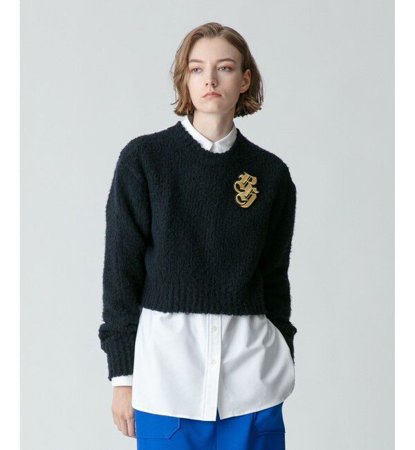 allureville「ウールブークレクロップドプルオーバー」|その他|ネイビー