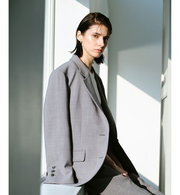 allureville「T/Wヒラニジュウオリテーラー2Bジャケット」|テーラードジャケット|