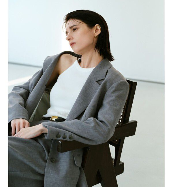 allureville「T/Wヒラニジュウオリテーラー2Bジャケット」|テーラードジャケット|