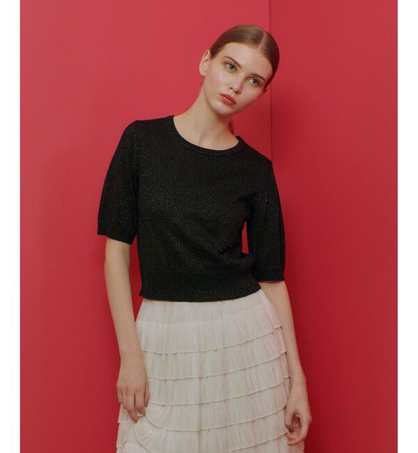 LOULOU WILLOUGHBY「【LOULOU WILLOUGHBY】ラメメランジェプルオーバー」|ニット・セーター|