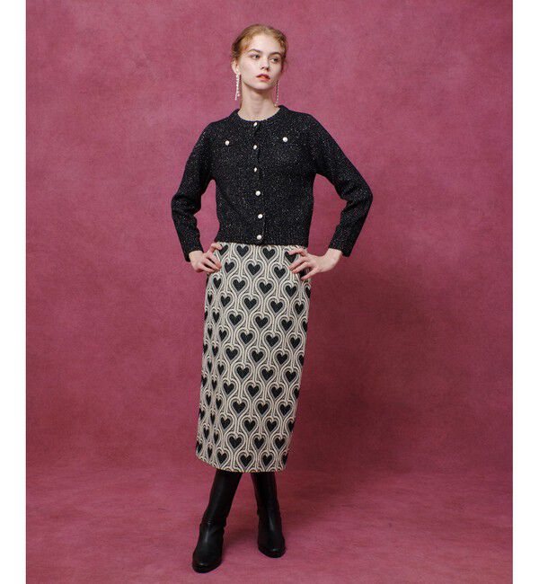 LOULOU WILLOUGHBY「【LOULOU WILLOUGHBY】GRAINYラメカーディガン」|カーディガン|