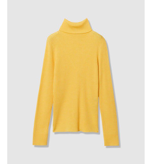 allureville「2WAYネックリブタートル」|ニット・セーター|イエロー