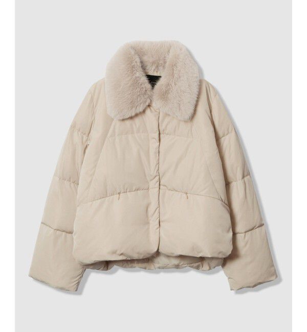 allureville「ファーカラーショートダウンコート」|ダウン|