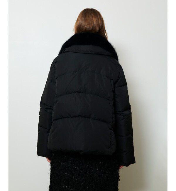 allureville「ファーカラーショートダウンコート」|ダウン|