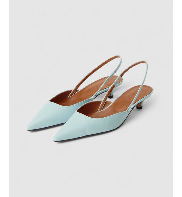 allureville「ポインテッドスリングバックパンプス」|パンプス|ライトブルー