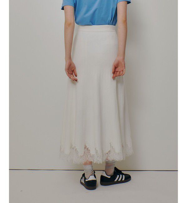 allureville「レースドッキングニットスカート」|スカート|