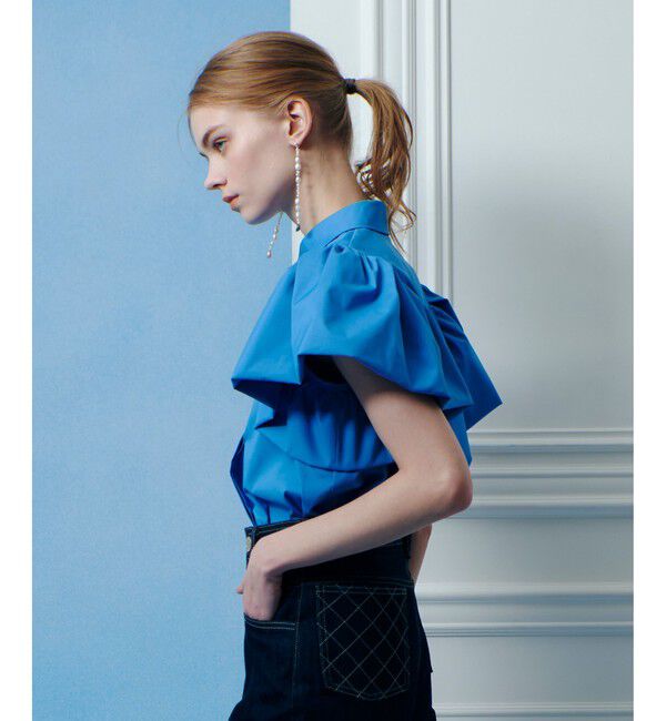 LOULOU WILLOUGHBY「【LOULOU WILLOUGHBY】バルーンスリーブシャツブラウス」|シャツ・ブラウス|