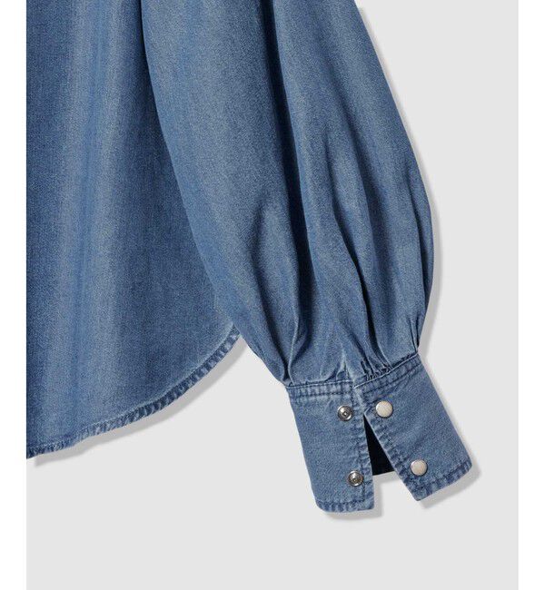 allureville「〈WEB・一部店舗別注〉デニムボウブラウス」|シャツ・ブラウス|