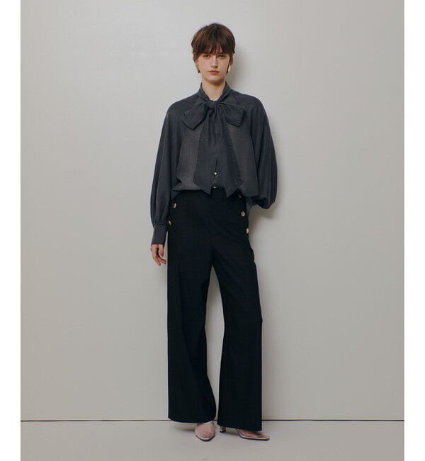 allureville「〈WEB・一部店舗別注〉デニムボウブラウス」|シャツ・ブラウス|