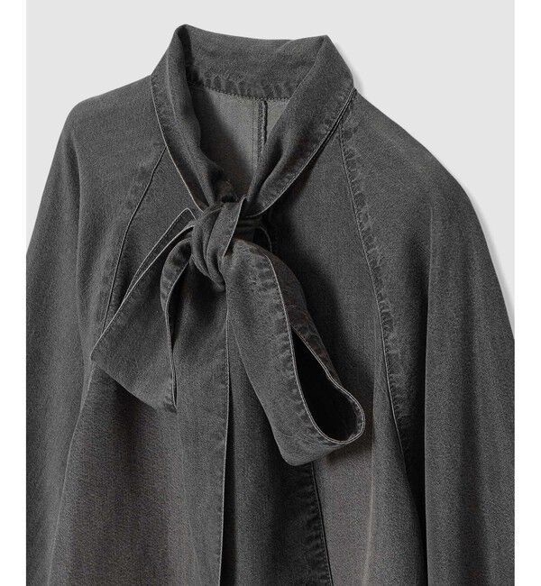 allureville「〈WEB・一部店舗別注〉デニムボウブラウス」|シャツ・ブラウス|