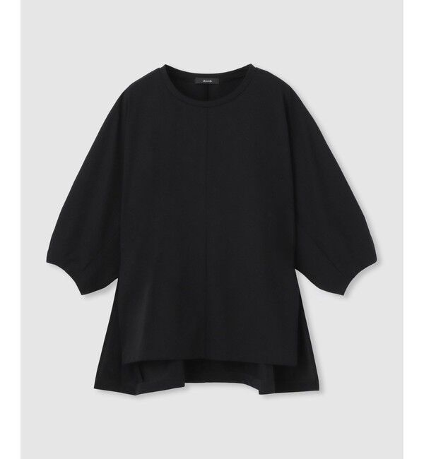 allureville「【ATELIER Line】クルーコクーンT-シャツIRT」|Tシャツ・カットソー|ブラック