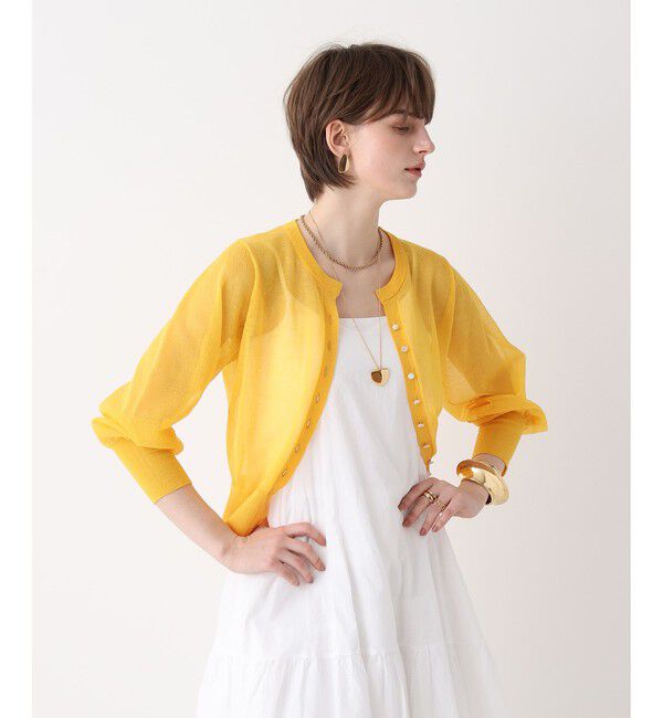 allureville「シアーラミスキッパーカーディガン」|ニット・セーター|