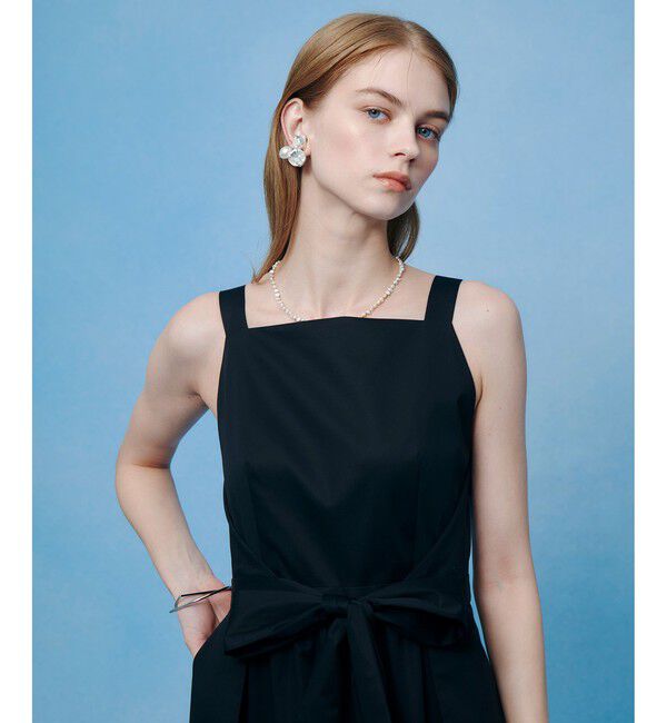 LOULOU WILLOUGHBY「【LOULOU WILLOUGHBY】コットンサテンエプロンワンピース」|ワンピース|