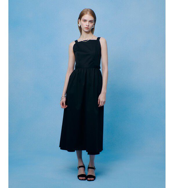 LOULOU WILLOUGHBY「【LOULOU WILLOUGHBY】コットンサテンエプロンワンピース」|ワンピース|