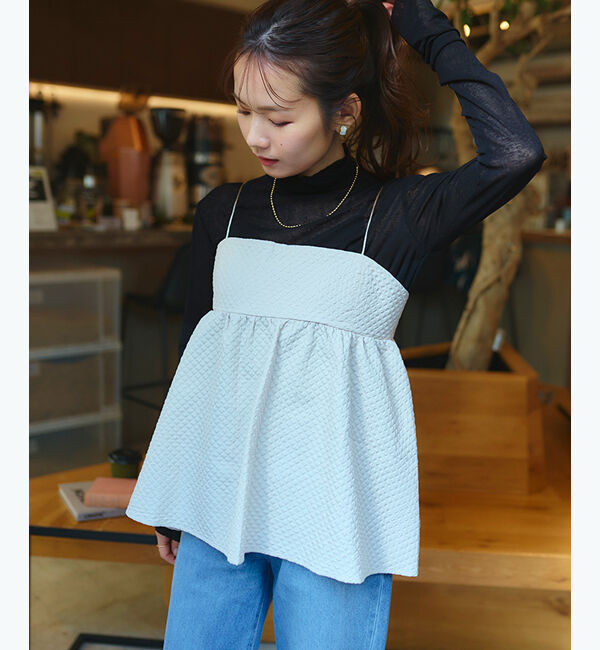 titivate「カットオフシアーハイネックカットソー」|Tシャツ・カットソー|