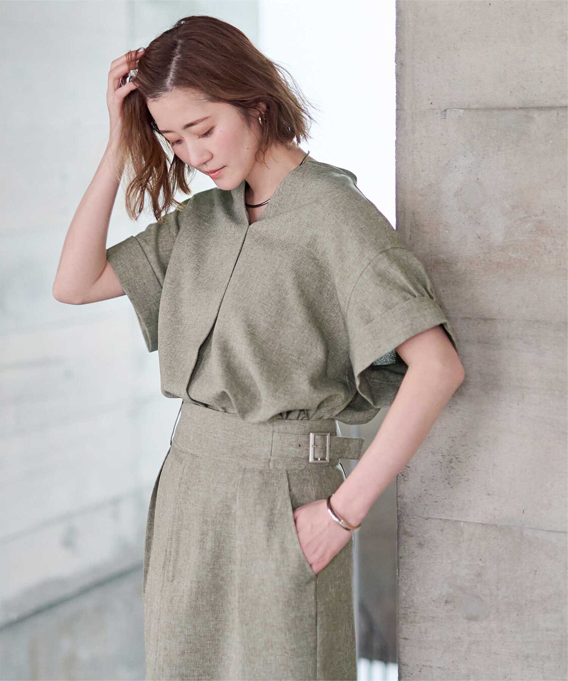 ur's「リネンライクワイドスリーブスキッパーシャツ」|シャツ・ブラウス|