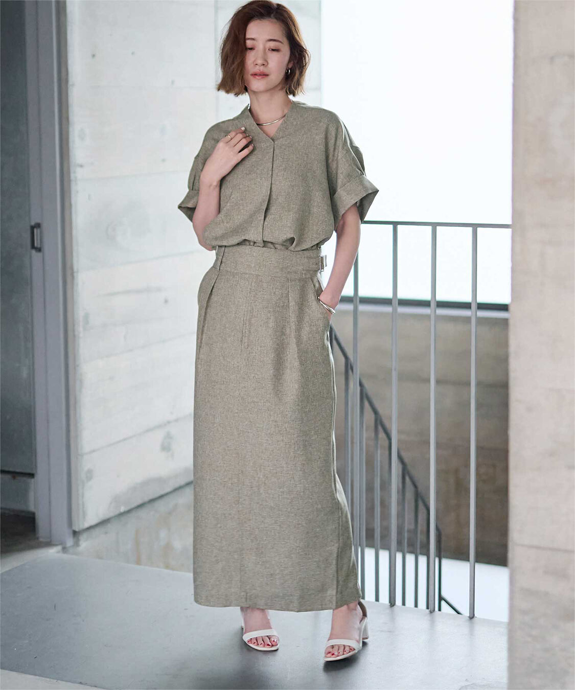 ur's「リネンライクワイドスリーブスキッパーシャツ」|シャツ・ブラウス|