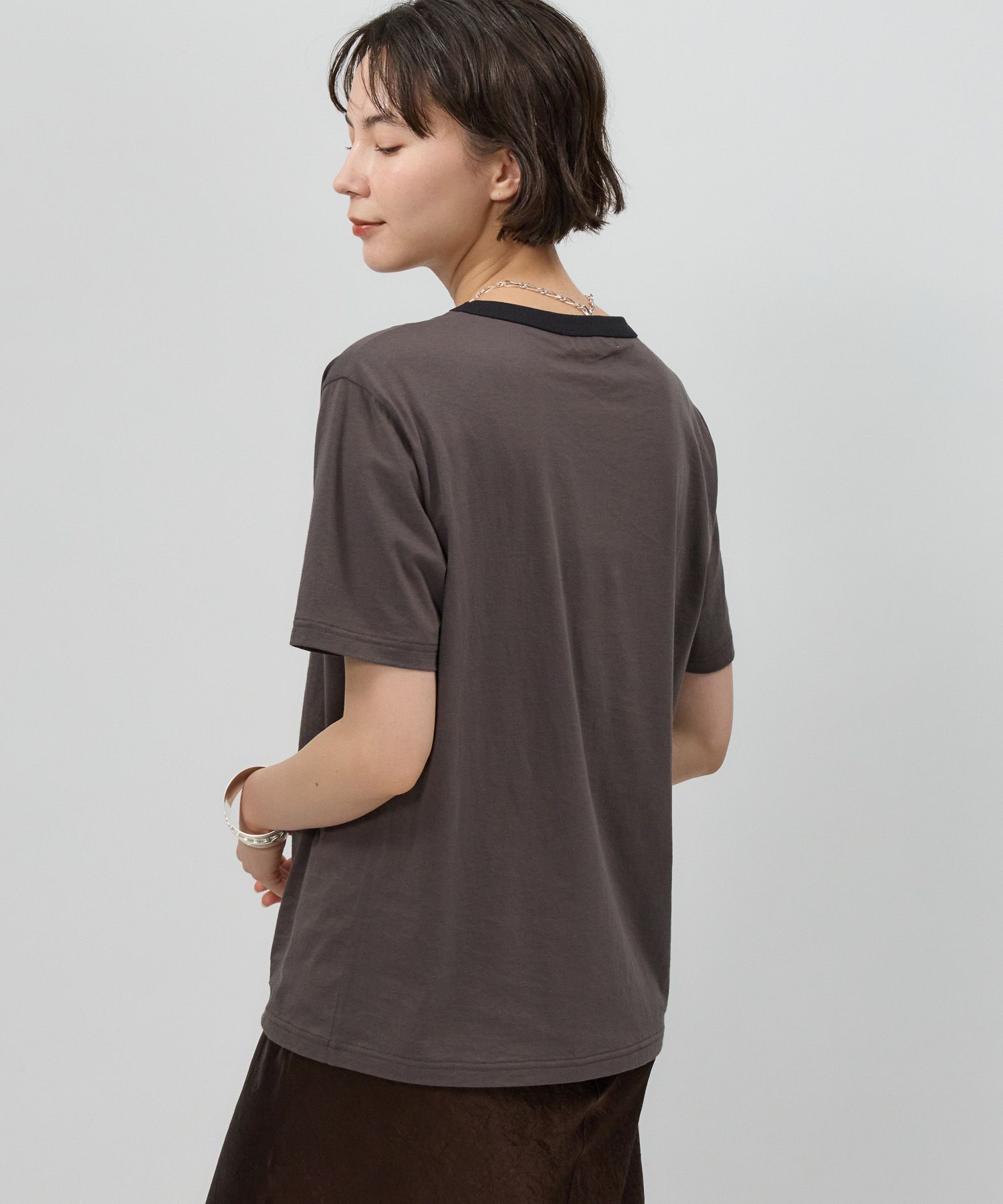 BABYLONE「CAMILLEバイカラーTシャツ」|Tシャツ・カットソー|