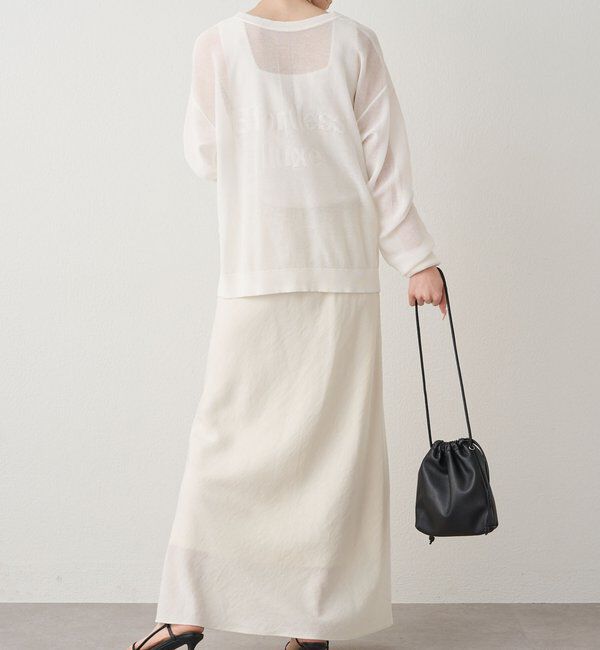  「透かし編みロゴジャガード2WAYプルオーバー」|キャミソール|