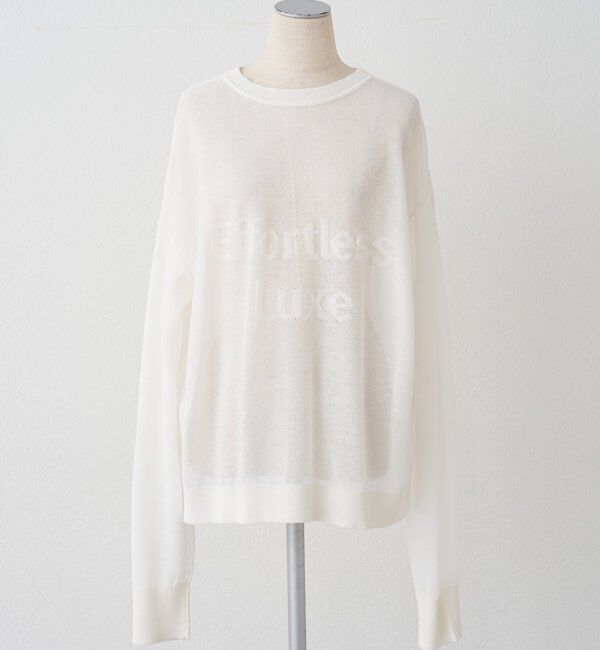  「透かし編みロゴジャガード2WAYプルオーバー」|キャミソール|